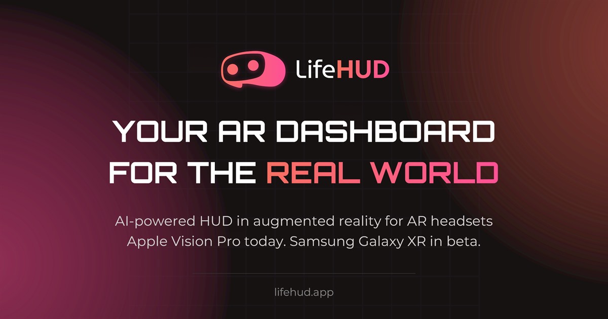 LifeHUD: your AR dashboard for the real world